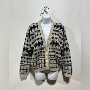KNIT KNIT Geometric Knit Cardigan Sweater‎ Women’s Size Small